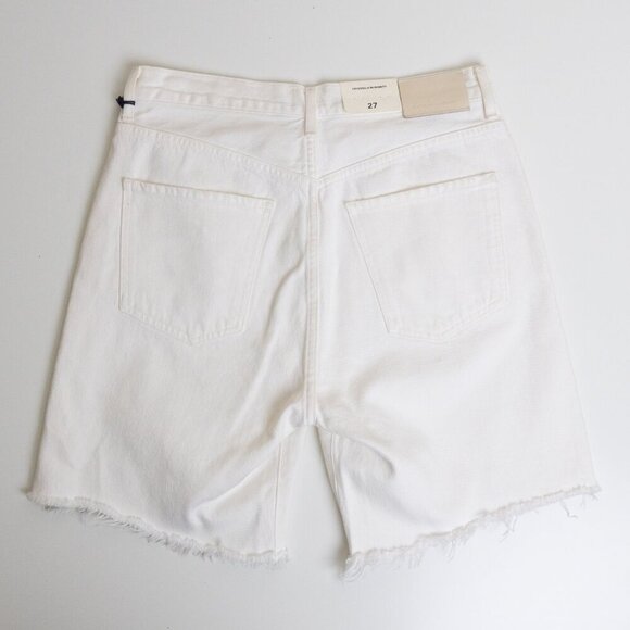 Citizen Of Humanity Camilla Frayed Hem Denim Shorts High Rise Starlight White - Picture 5 of 15